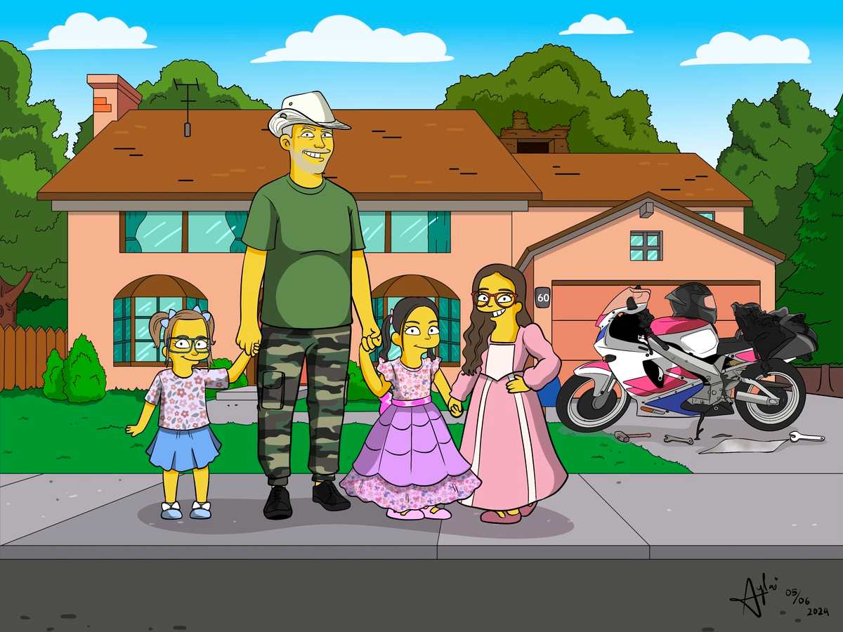 Simpsons Haus Familie mit Kindern